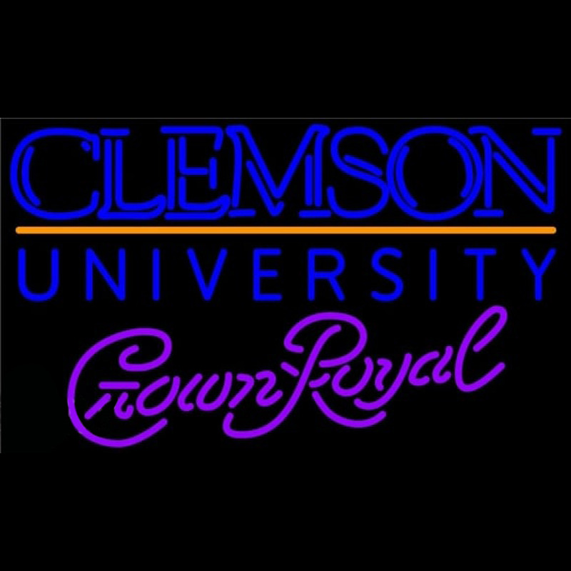 Crown Royal Clemson University Beer Sign Neonkyltti