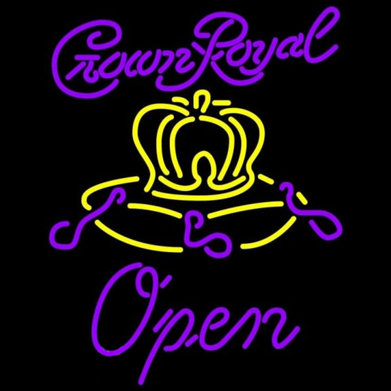 Crown Royal Open Beer Sign Neonkyltti