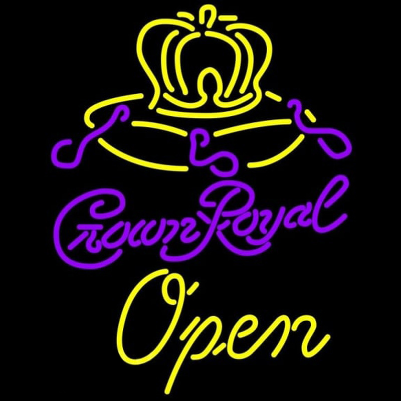 Crown Royal Open Beer Sign Neonkyltti