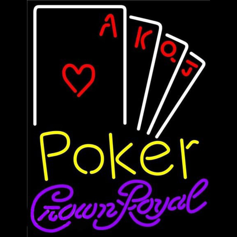 Crown Royal Poker Ace Series Beer Sign Neonkyltti