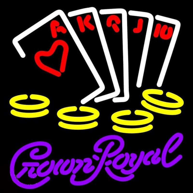 Crown Royal Poker Ace Series Beer Sign Neonkyltti