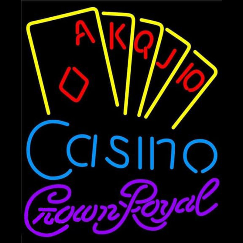 Crown Royal Poker Casino Ace Series Beer Sign Neonkyltti