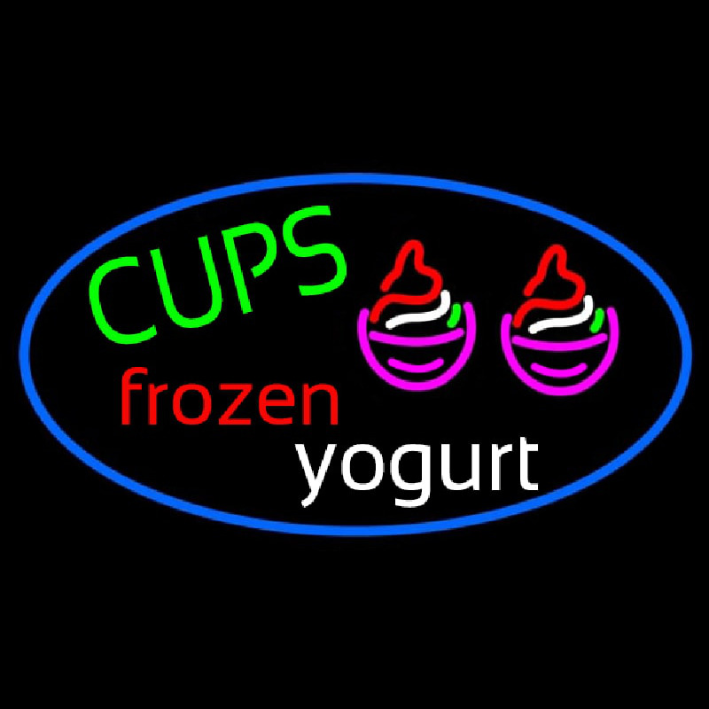 Cups Frozen Yogurt Neonkyltti