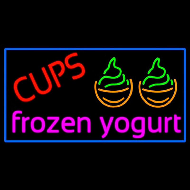 Cups Frozen Yogurt Neonkyltti