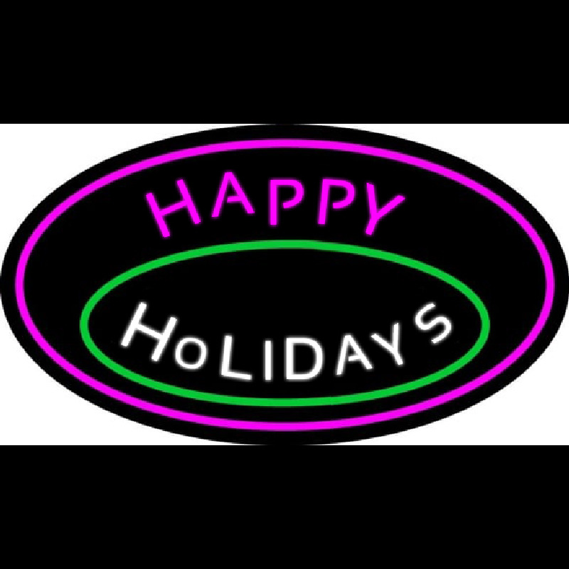 Cursive Happy Holidays Neonkyltti