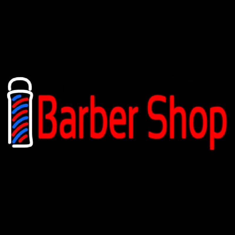 Cursive Red Barber Shop Neonkyltti