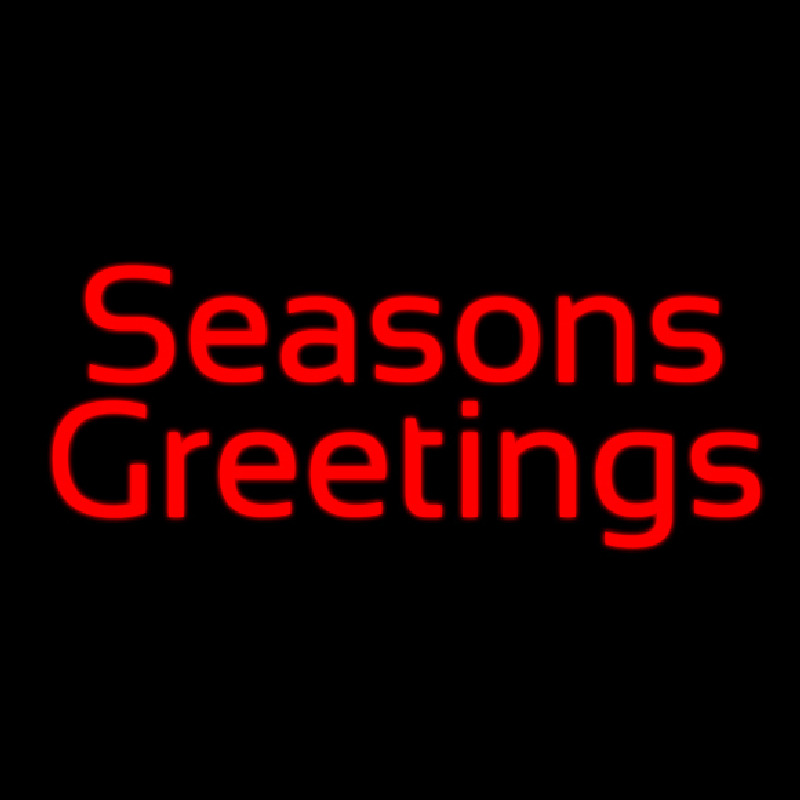 Cursive Seasons Greetings Neonkyltti