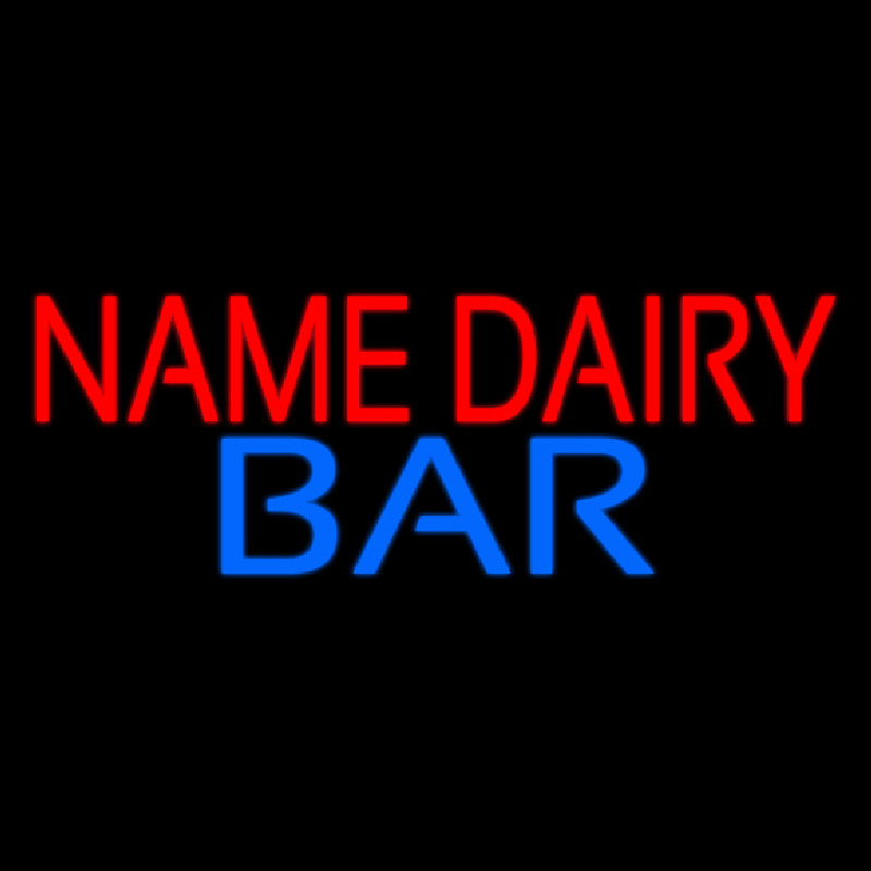 Custom Dairy Bar Neonkyltti