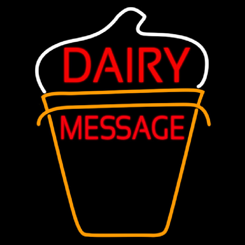 Custom Dairy On Logo Neonkyltti