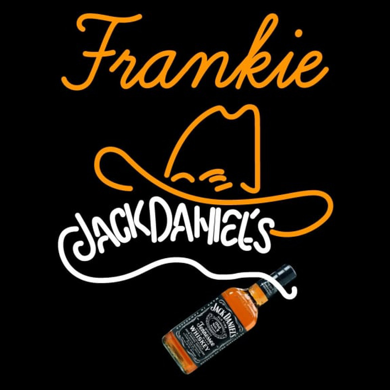 Custom Frankie Rare Jack Daniels Whiskey Cowboy Hat Neonkyltti