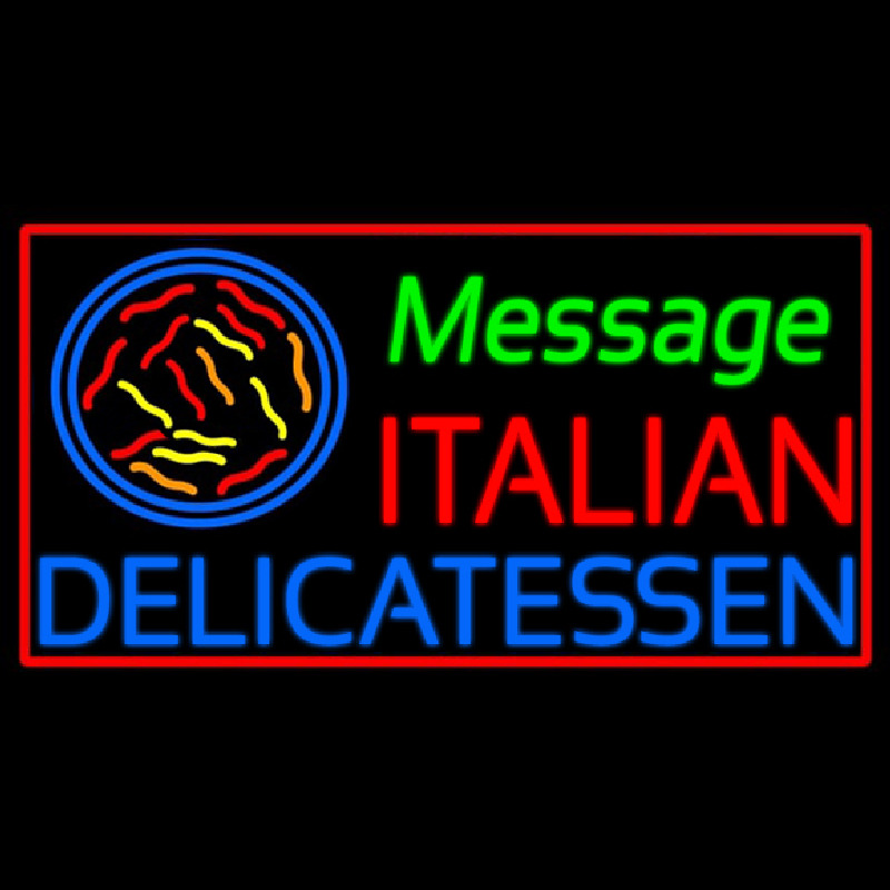 Custom Italian Delicatessen Neonkyltti