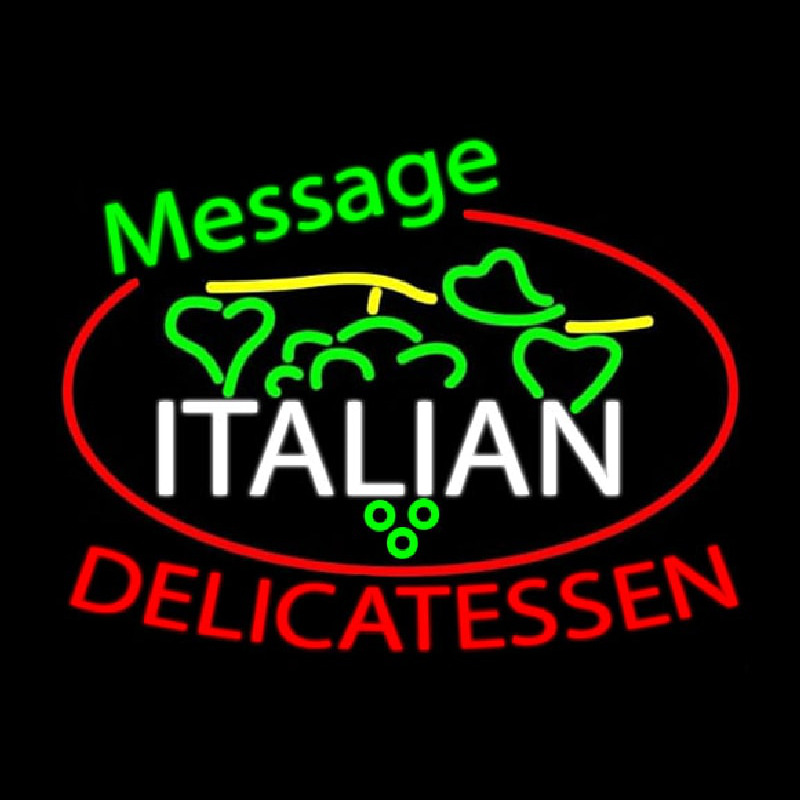 Custom Italian Delicatessen Neonkyltti