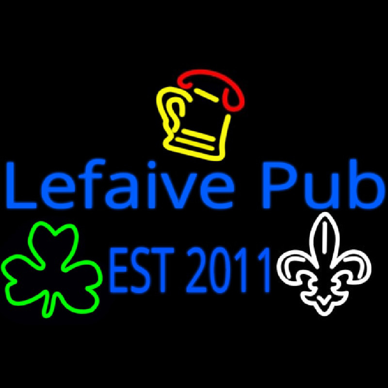 Custom Lefaive Pub Est 2011 Neonkyltti