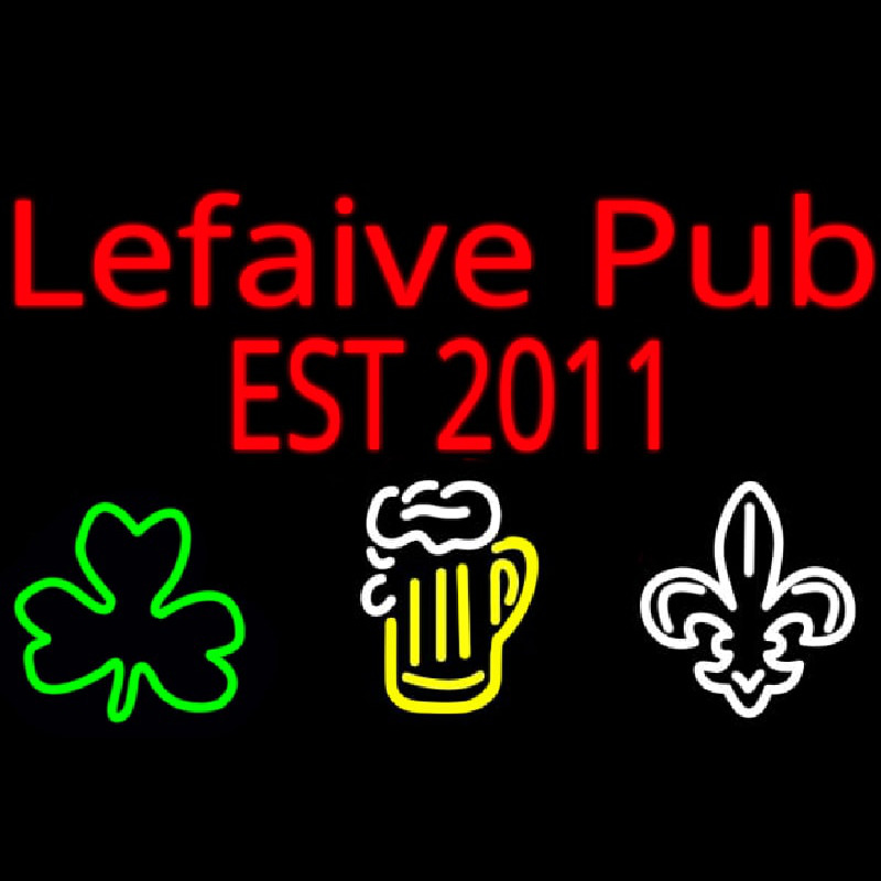 Custom Lefaive Pub Est 2011 Neonkyltti