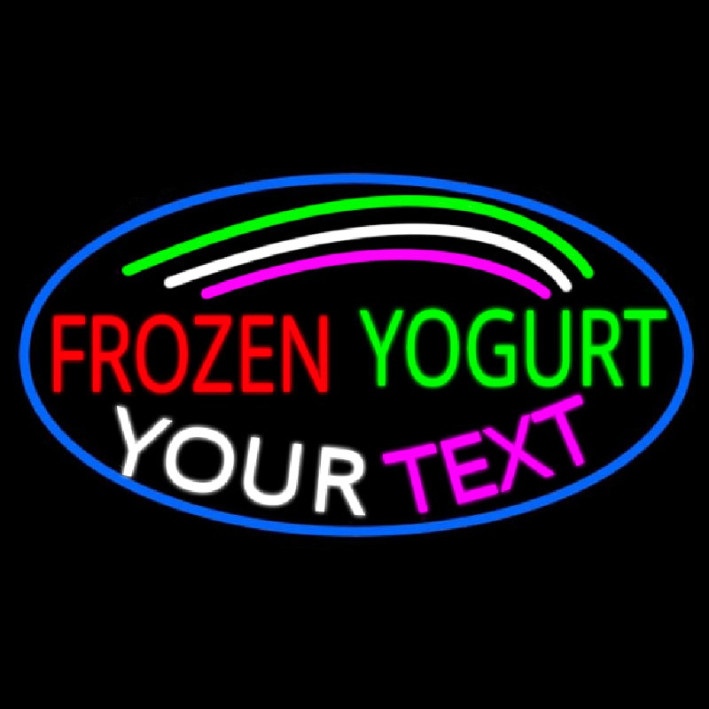 Custom Made Frozen Yogurt Neonkyltti