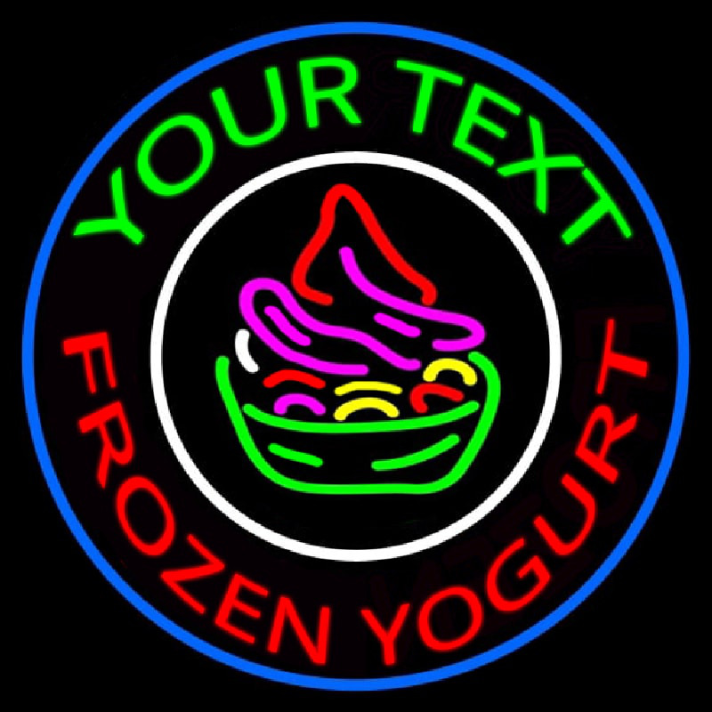 Custom Made Frozen Yogurt Neonkyltti