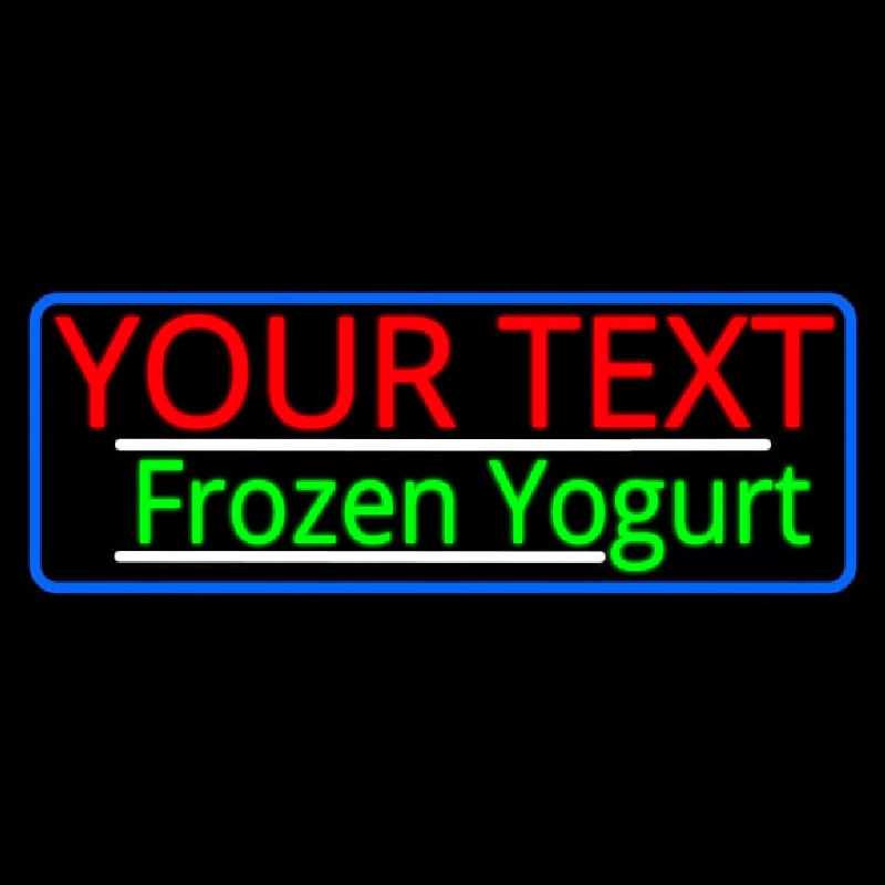 Custom Made Frozen Yogurt Neonkyltti