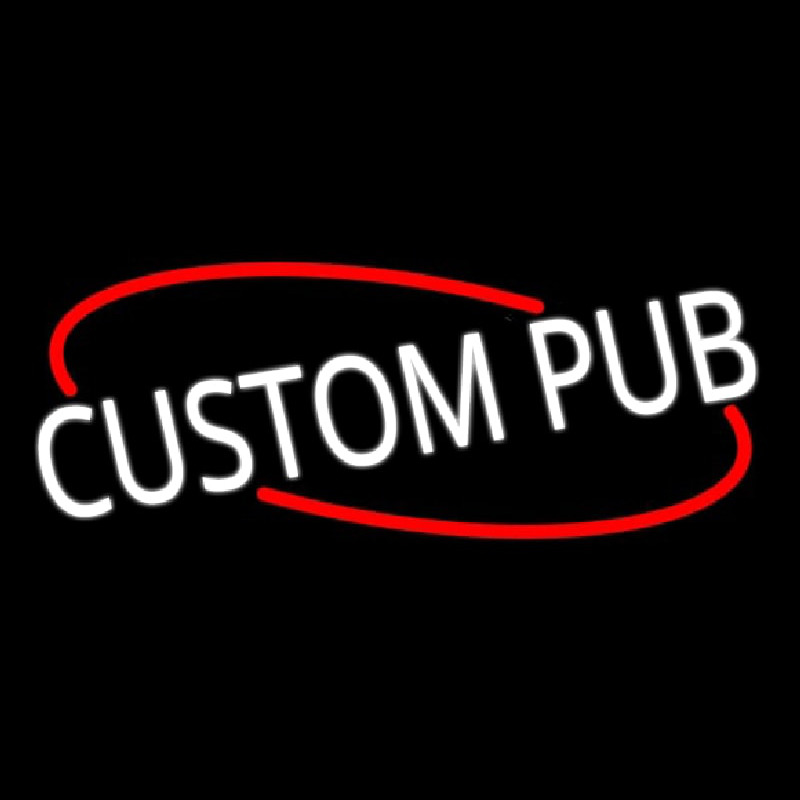 Custom Pub With Red Line Neonkyltti