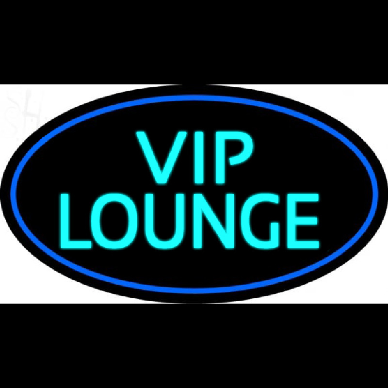 Custom Turquoise Vip Lounge Oval With Blue Border Neonkyltti