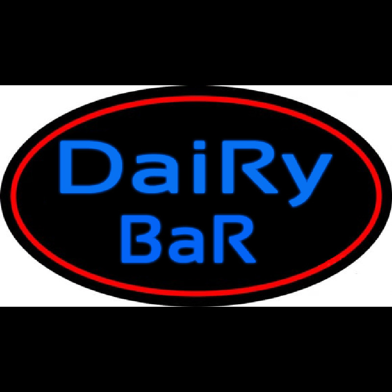 Dairy Bar With Logo Neonkyltti