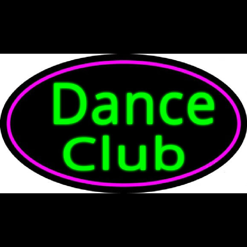 Dance Club With Pink Border Neonkyltti