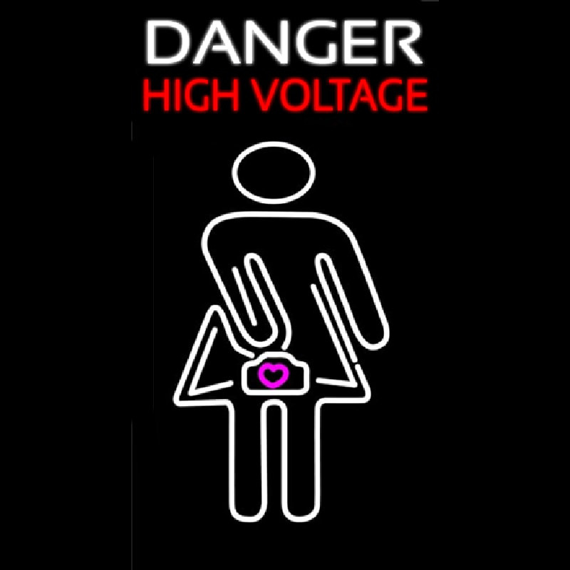 Danger High Voltage Neonkyltti
