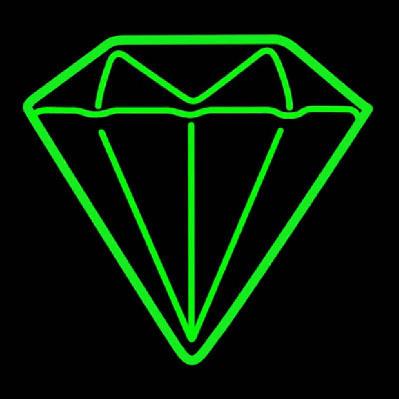 Diamond Green Logo Neonkyltti