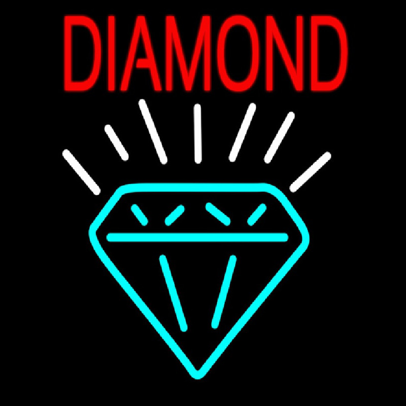 Diamond With Logo Neonkyltti