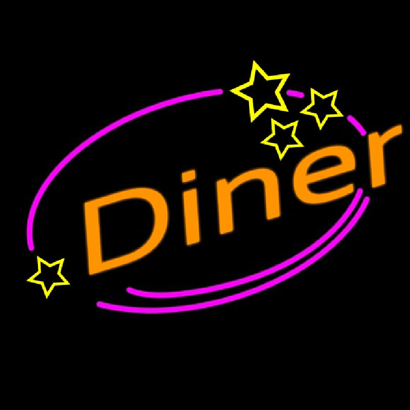 Diner With Star Neonkyltti