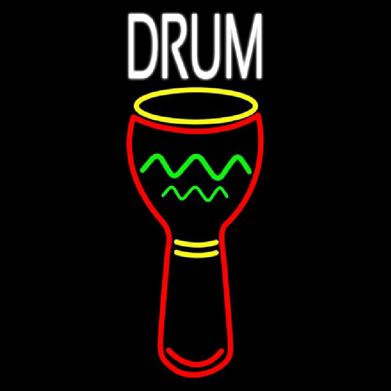 Djembe Drum 1 Neonkyltti