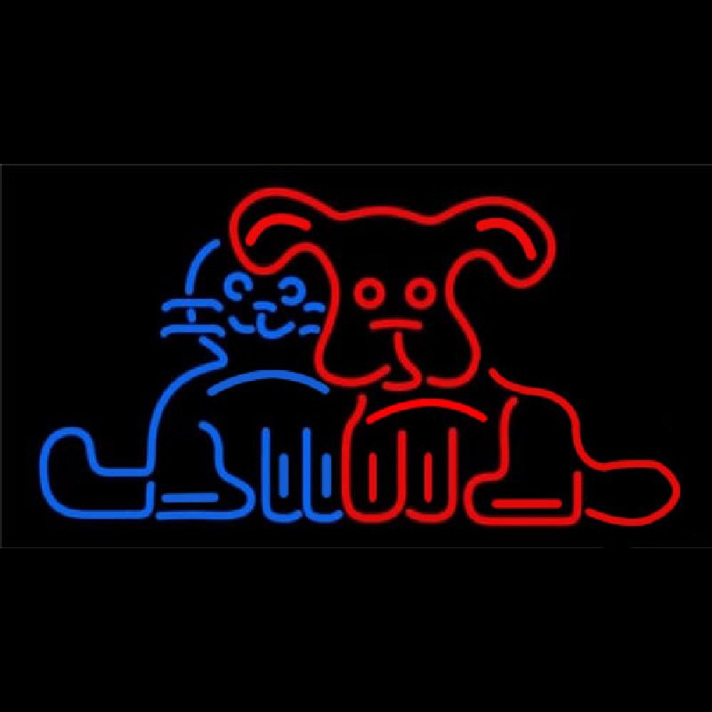 Dog Cat Logo Neonkyltti