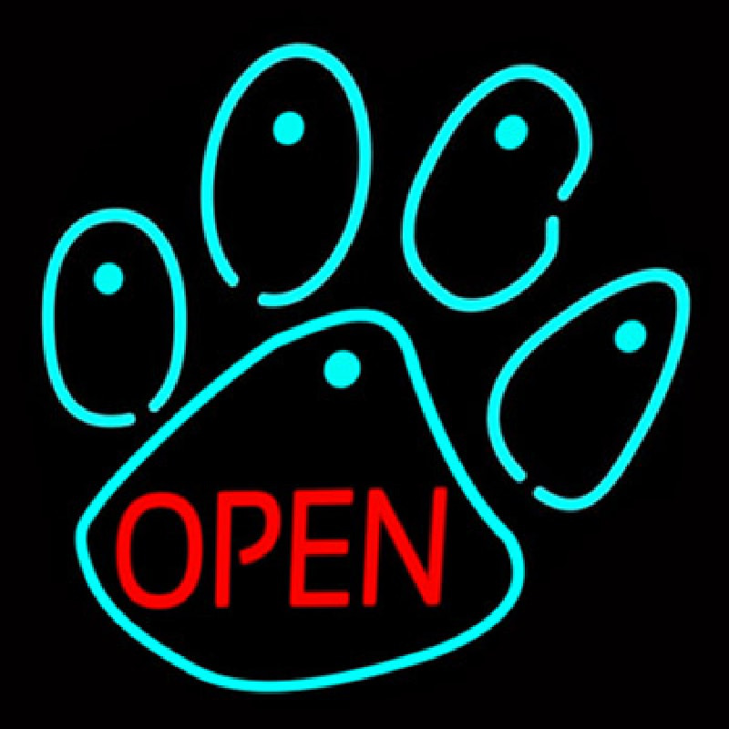 Dog Open Logo Neonkyltti
