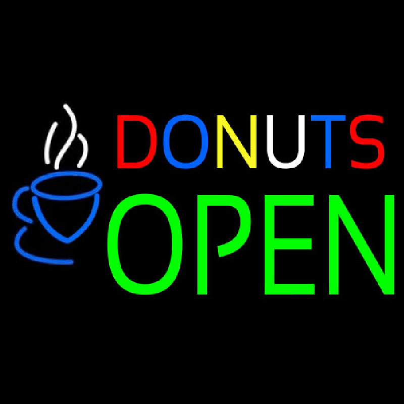 Donuts Open Neonkyltti