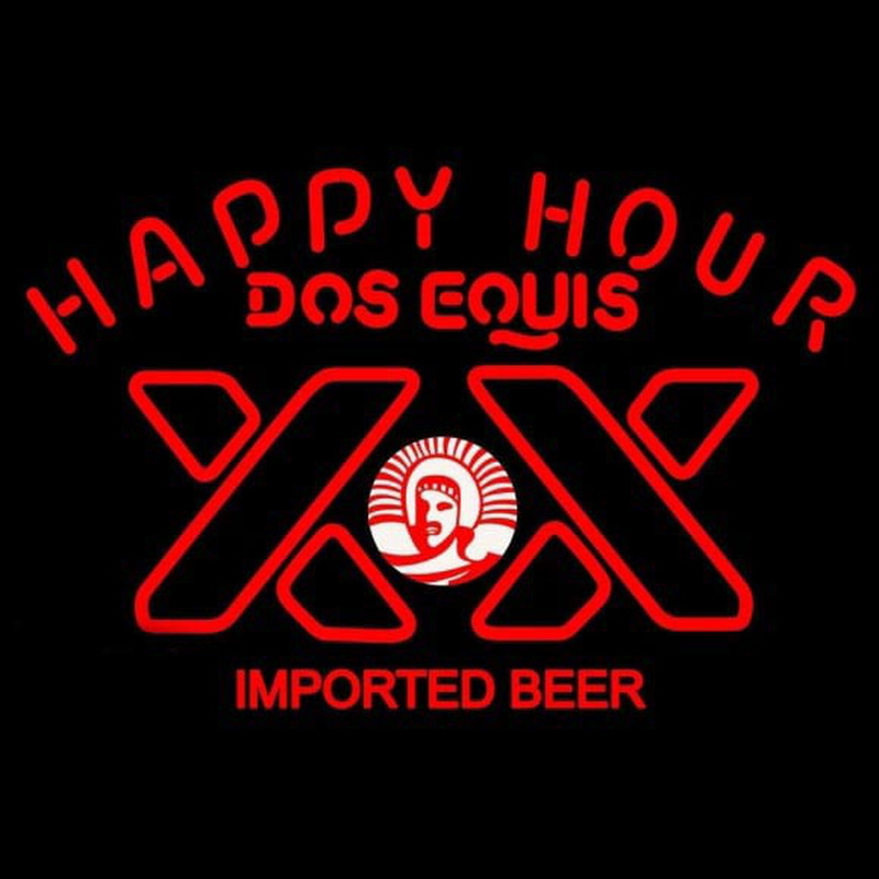 Dos Equis Beer Happy Hour Beer Sign Neonkyltti