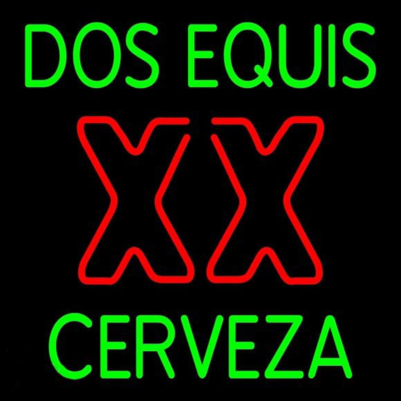 Dos Equis X  Cerveza 24 24 Beer Sign Neonkyltti