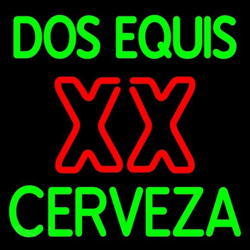 Dos Equis X  Cerveza Beer Sign Neonkyltti