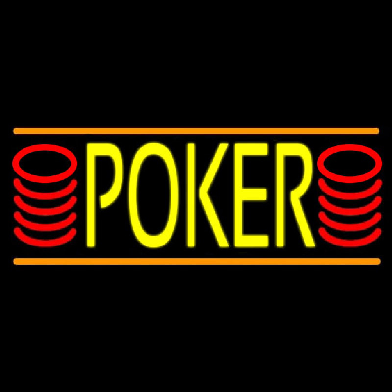 Double Storke Poker 6 Neonkyltti