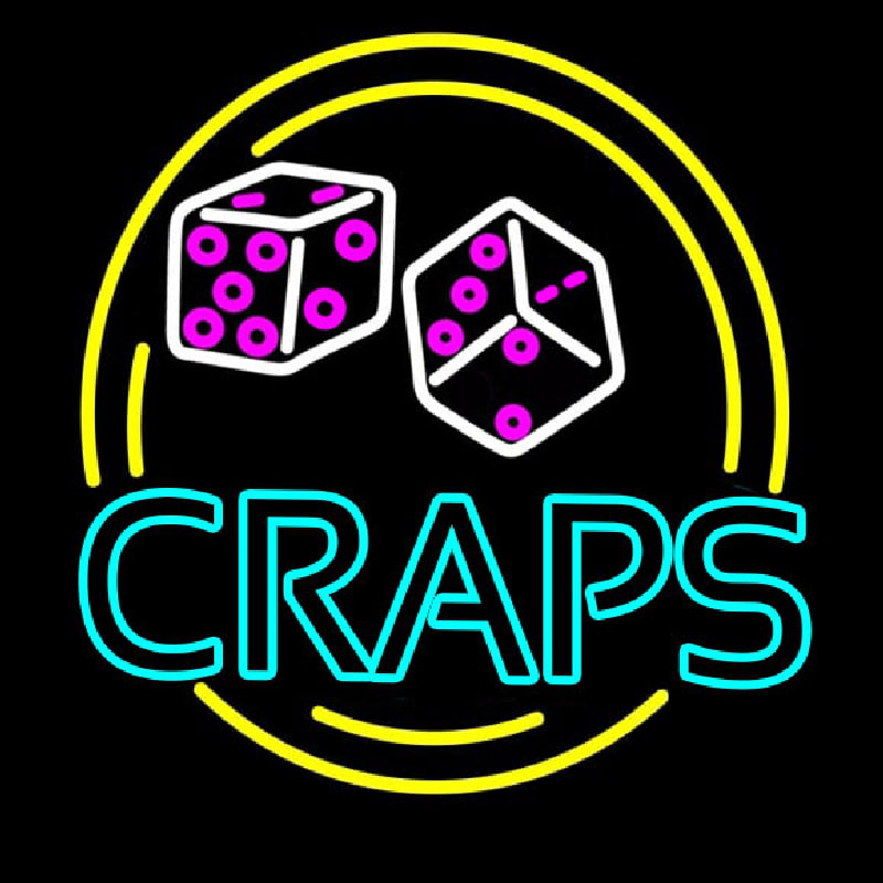 Double Stroke Craps 1 Neonkyltti