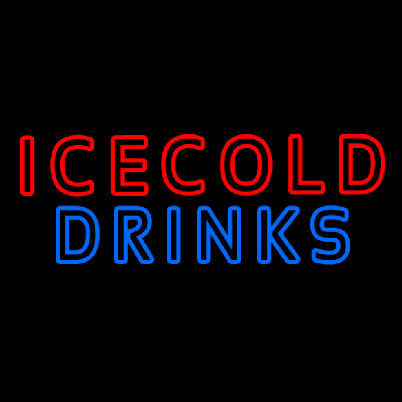Double Stroke Ice Cold Drinks Neonkyltti