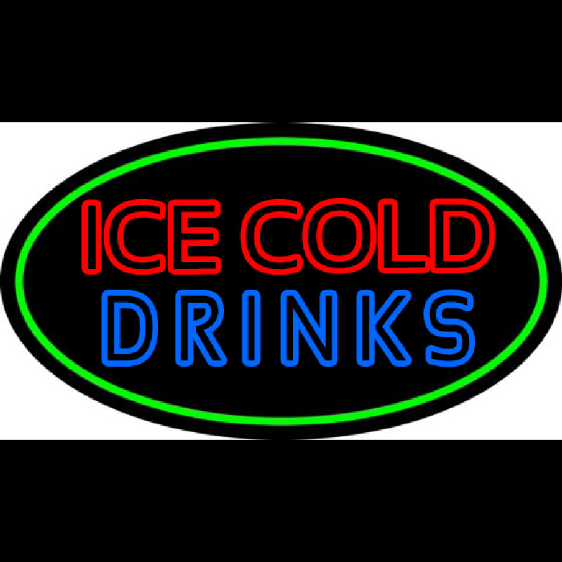 Double Stroke Ice Cold Drinks Neonkyltti