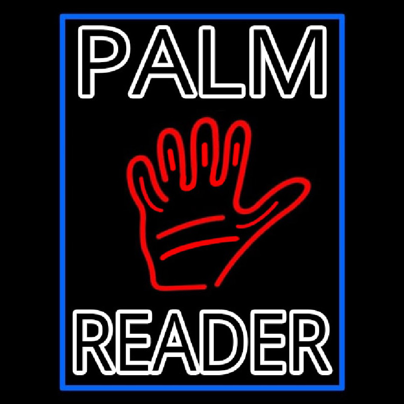 Double Stroke Palm Reader With Border Neonkyltti