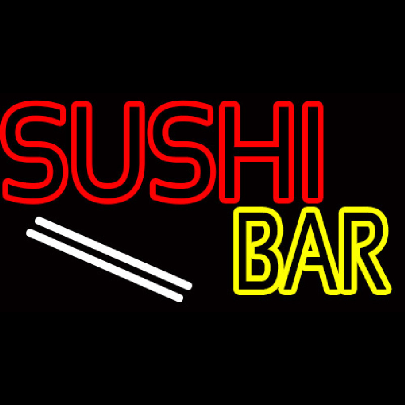 Double Stroke Sushi Bar  Neonkyltti