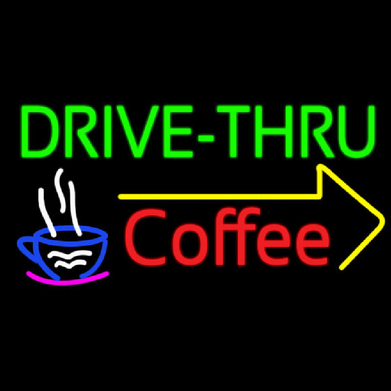 Drive Thru Coffee Neonkyltti