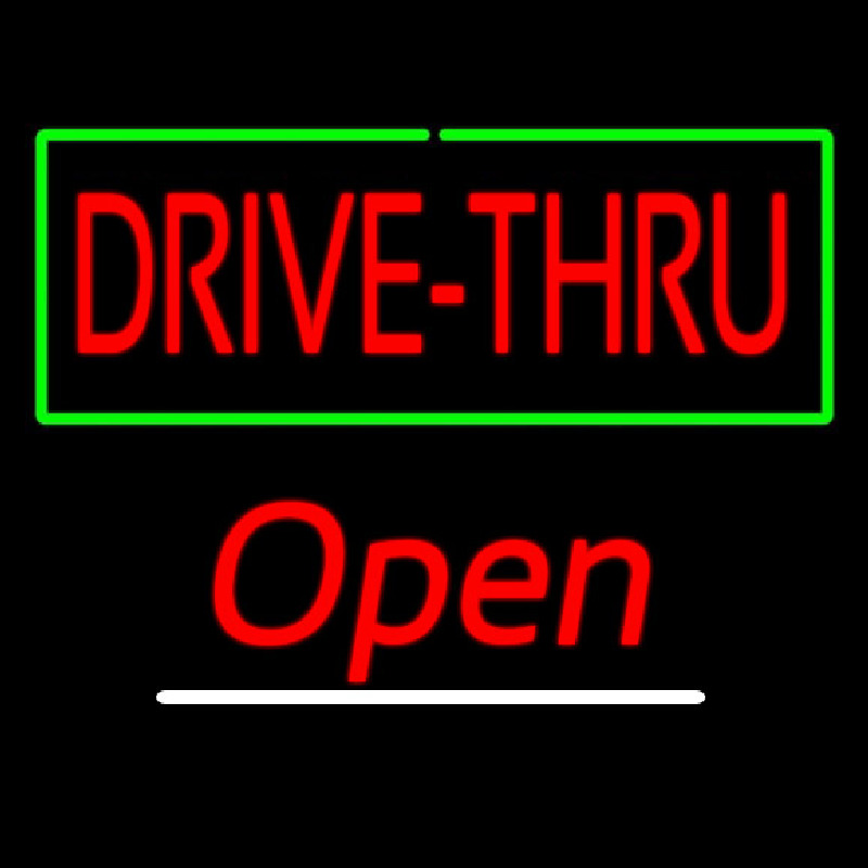 Drive Thru Open Neonkyltti