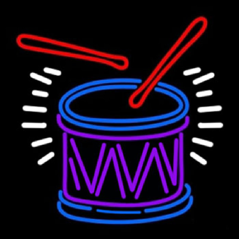 Drum And Stick Neonkyltti