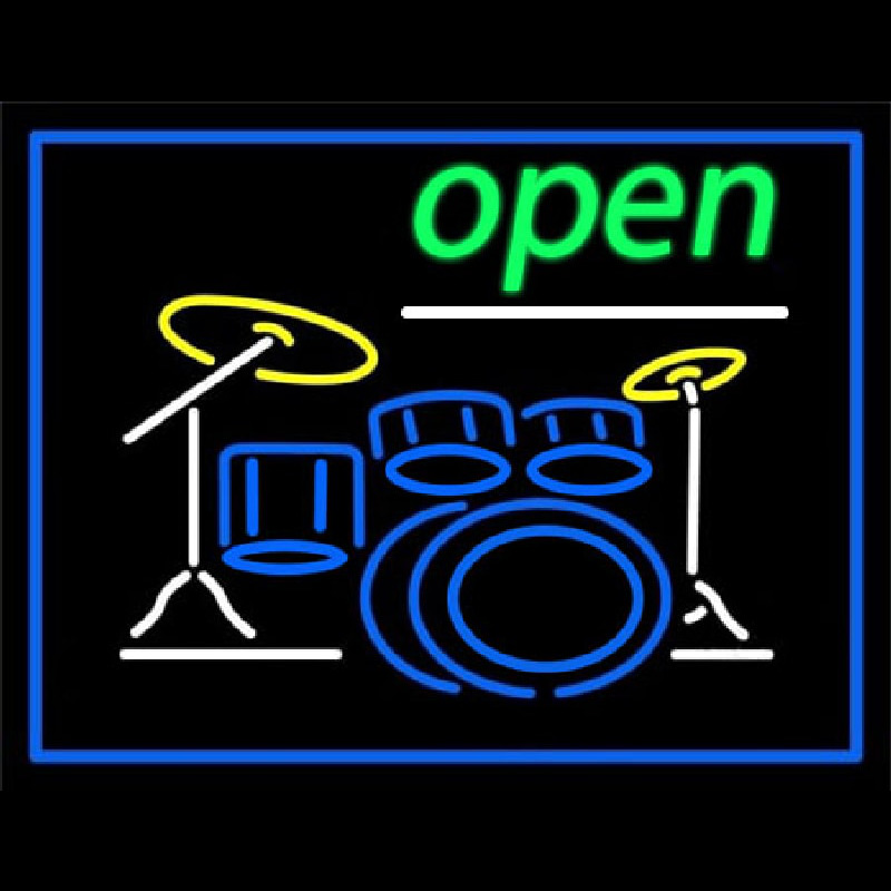 Drum Open Neonkyltti