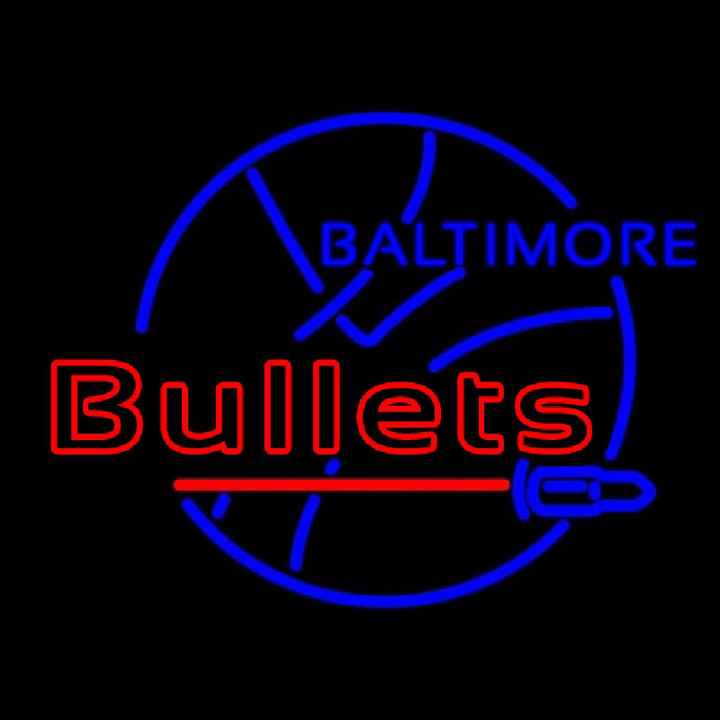Early Baltimore Bullets Logo Neonkyltti