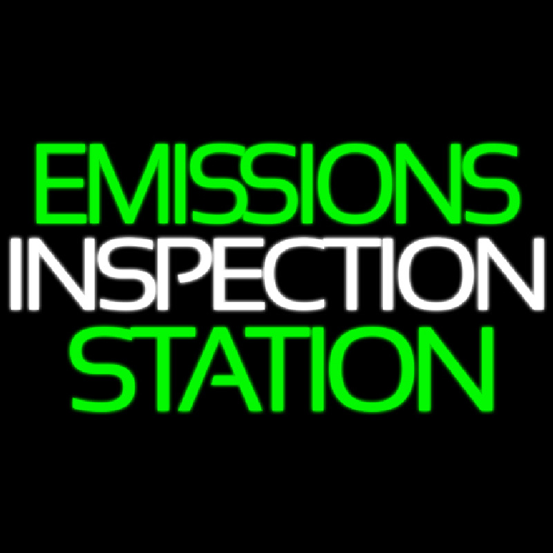 Emissions Inspection Station Neonkyltti