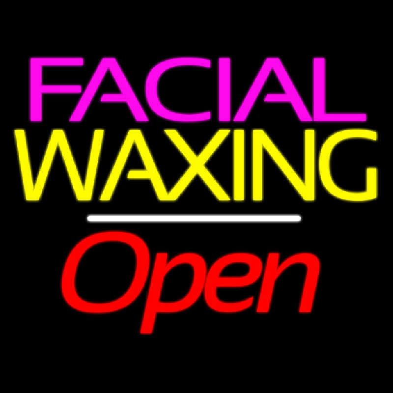 Facial Wa ing Open White Line Neonkyltti