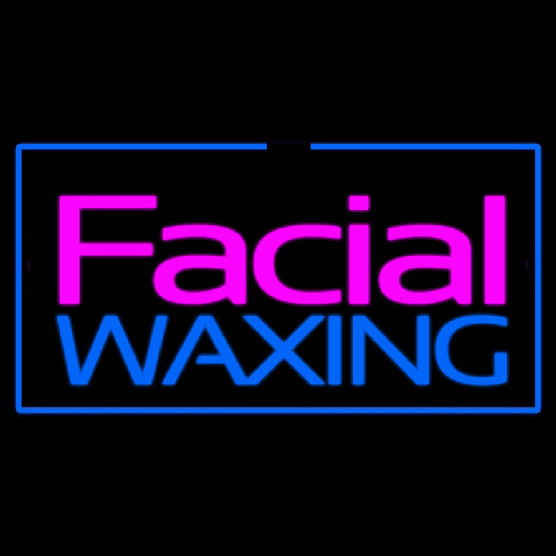 Facial Wa ing Rectangle Blue Neonkyltti